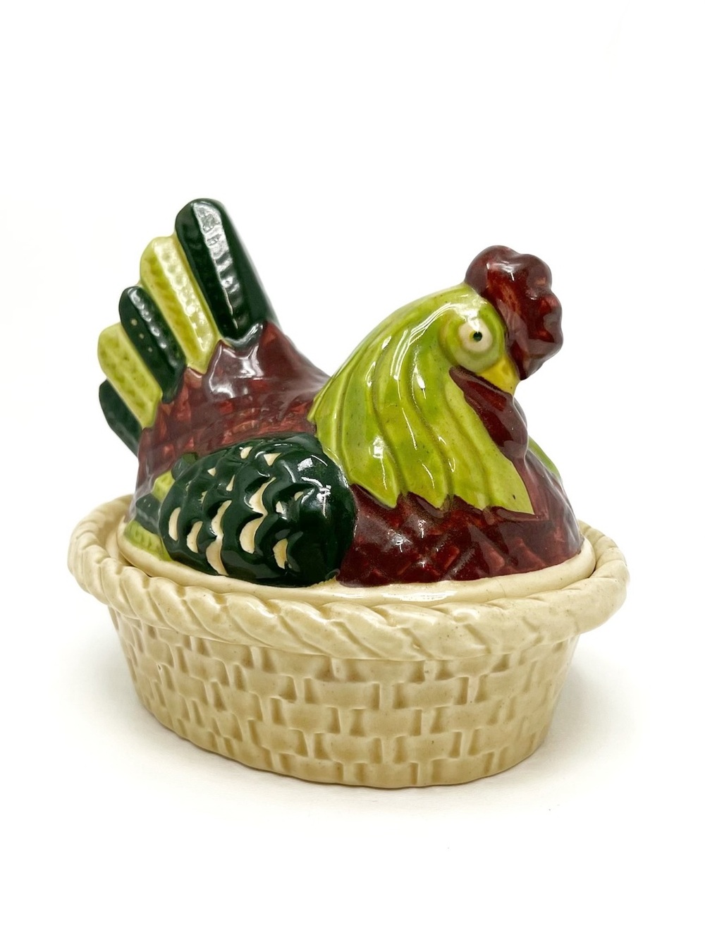 Vintage California Provincial Hen on Nest by Metlox Potteries Poppytrail Line